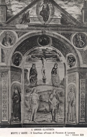 Tilli — L'Umbria illustrata. Monte L'Abate - Il Crocifisso affresco di Fiorenzo di Lorenzo — insieme